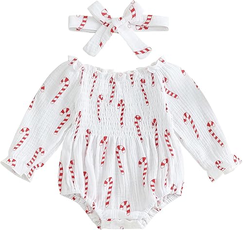 Miniatura 31 de Traje de bebé recién nacido, lindo mameluco de manga larga fruncido, cómodo traje de bebé niña Naranja