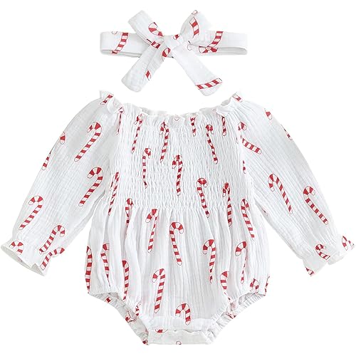 Newborn Baby Girl Outfit Cute Romper Long Sleeve Ruched Bodysuit Comfy Outfits Baby Girl Clothes