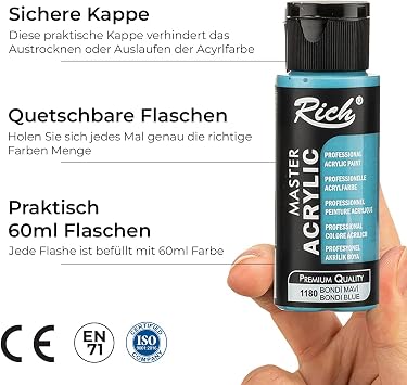 Rich 12-Piece 60 Cc Master-Mix Acrylic Set