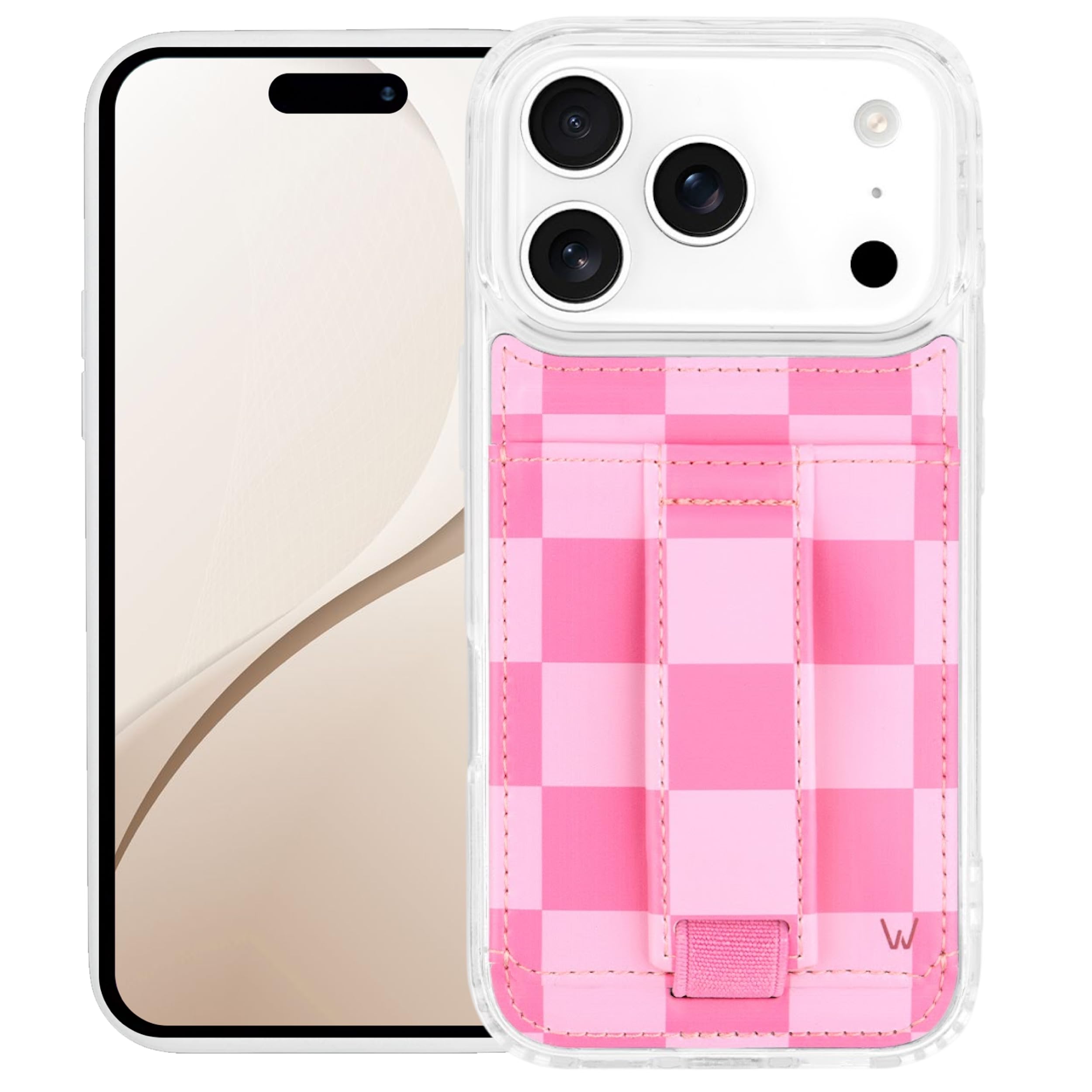 Walli Cases for iPhone 17 Pro Max Case Aesthetic Wallet Phone Case Card Holder, Securely Holds 2 Cards, Trendy Phone Cover for Women, fits iPhone 17 Pro Max, with Kickstand & Finger Strap