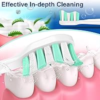 Vista 2 de Aoremon Cabezales de repuesto para Philips Sonicare c2 c1 cabezal de cepillo compatible con Phillips Sonicare y más cepillos de dientes eléctricos