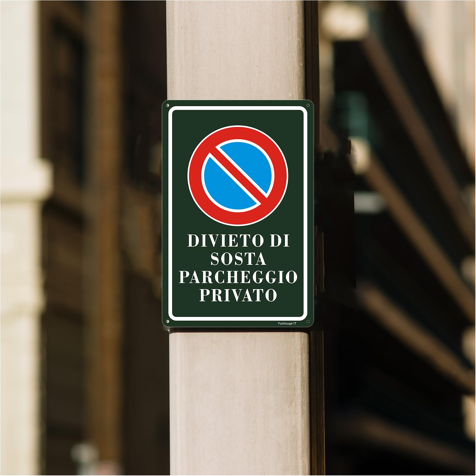 Cartelli Divieto Di Sosta Parcheggio Privato - 2 pz, 20 x 30 cm Cartelli stradali in alluminio, lasciare libero il passaggio, facili da installare, resistenti ai raggi UV, resistenti alle intemperie