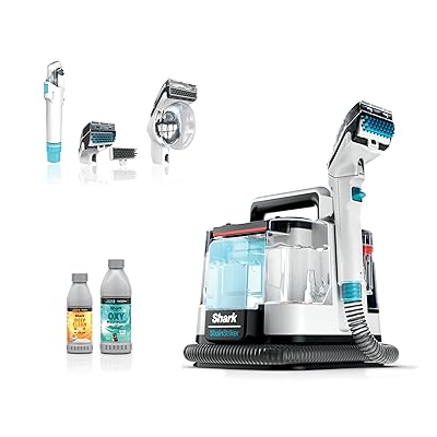 Shark StainStriker Portable Carpet, Upholstery & Area Rug Cleaner with Pet Mess Tool, Stain & Odor Remover, Perfect for Car Interiors, Includes 3 Cleaning Tools & Cleaning Solution, White, PX201