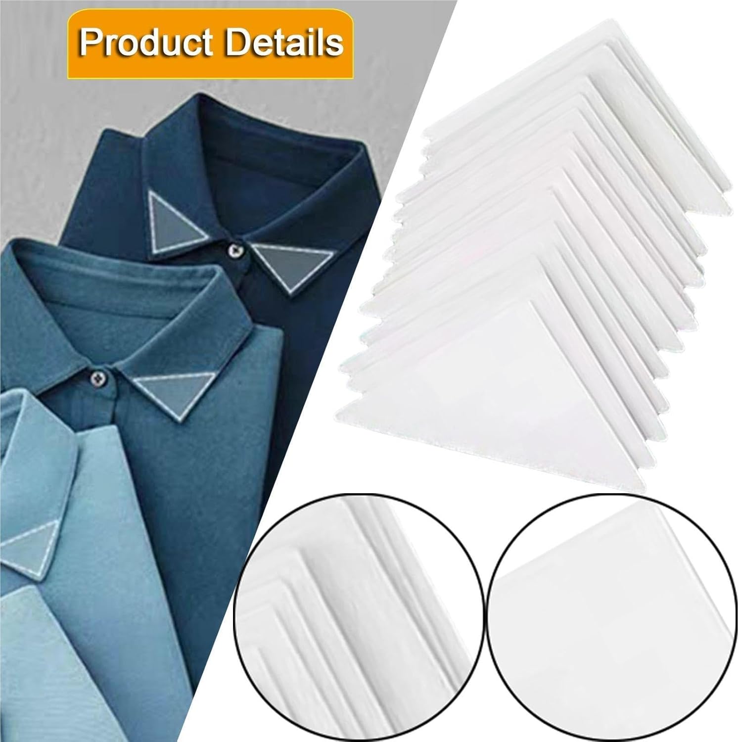 Metal Collar Stays for Men Dress Shirts, 480/600pcs Portable Suit Accessories Support Stickers for Collared Shirts Men Women Dress(600pcs)
