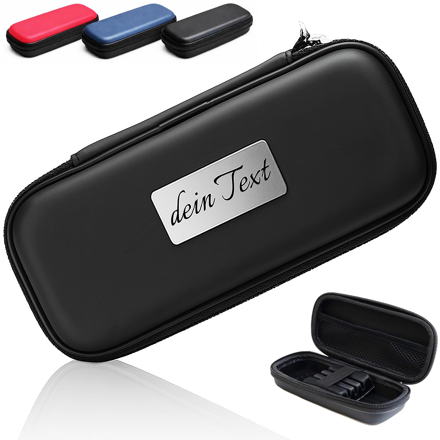 WaveB4 Personalisierte Dart Tasche mit Gravur – Darts Etui für 3 Dartpfeile & Zubehör – Dartcase mit Namen – Individuelle Dartpfeile Aufbewahrung – Dart Zubehör Tasche Geschenk Dartspieler