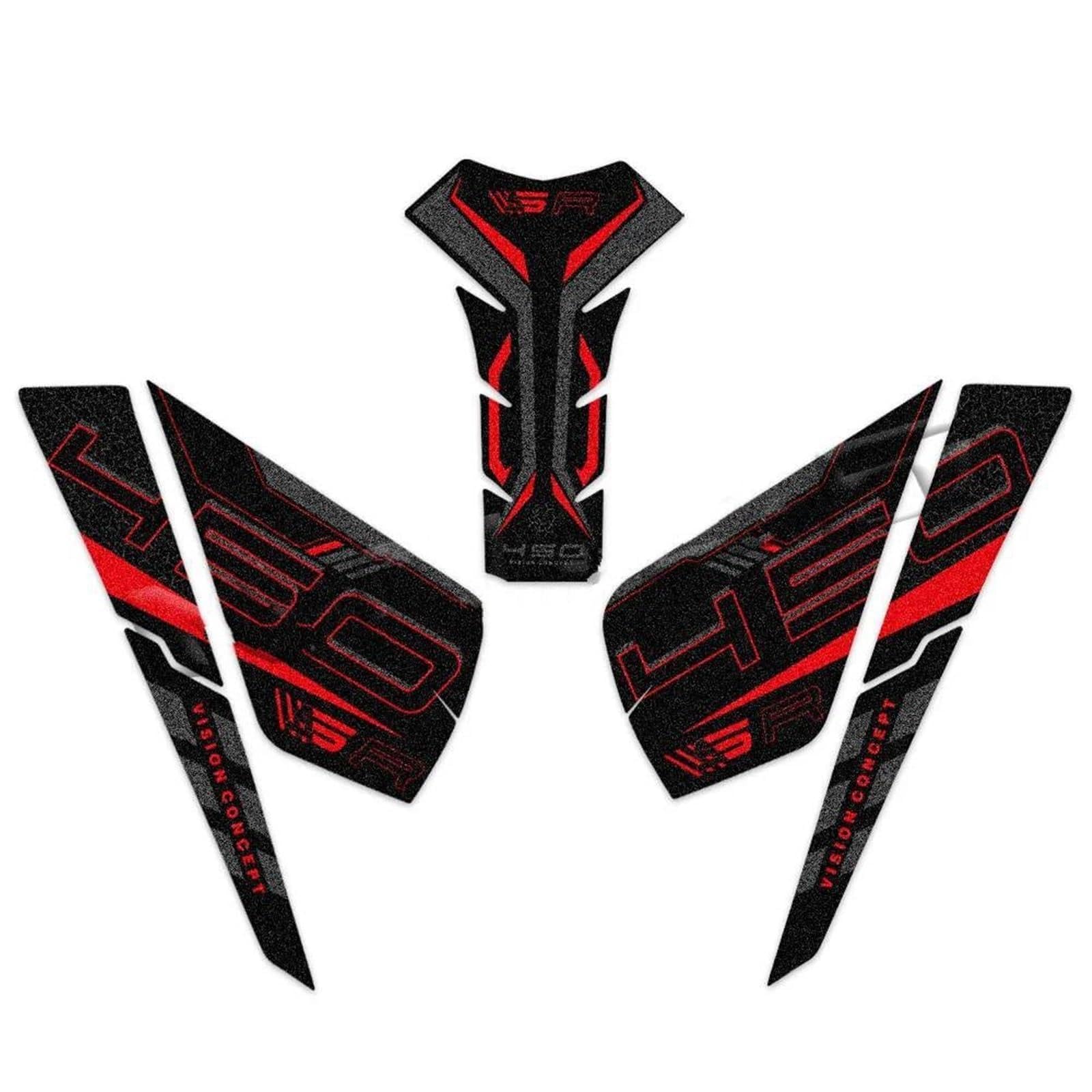 Motorcycle Side Tank Pad Sticker Gas Knee Grip Protector Anti Slip Decal Accessories for CFMOTO 450SR 450 SR Streetfighter(Color1)