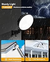 Vista 4 de Luces LED de Granero Paquete de 4, 150W 20000LM, Luces de Área de Patio del Atardecer al Amanecer, Iluminación Exterior con Fotocélula Mejorada