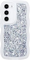 Vista 23 de ZTOFERA Funda protectora para Samsung Galaxy A14 4G/5G de 6.6", ondulada, con brillantina de estrella, poliuretano termoplástico transparente, suave