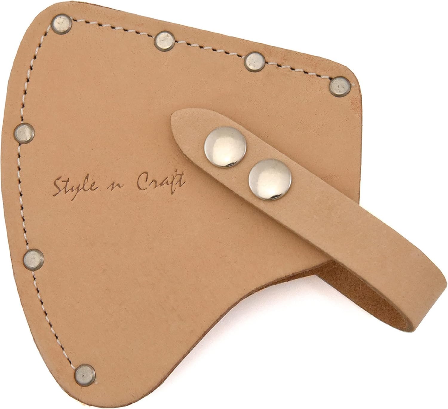Style n Craft Camper/Sportsman's Hatchet Sheath, Full-Grain Leather Axe Sheath with Secure Covering