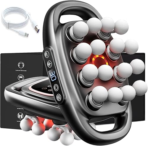 Masajeador Zevessa - Relief Wave Pro 3, alivia la tensión y la rigidez en 5 minutos, 16 pistolas de masaje de cabeza de tejido profundo con 30