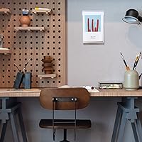 Vista 2 de Remerry 2 piezas de acrílico para folletos al aire libre de 6 x 9 pulgadas, caja de literatura transparente para montaje en pared con tapa blanca