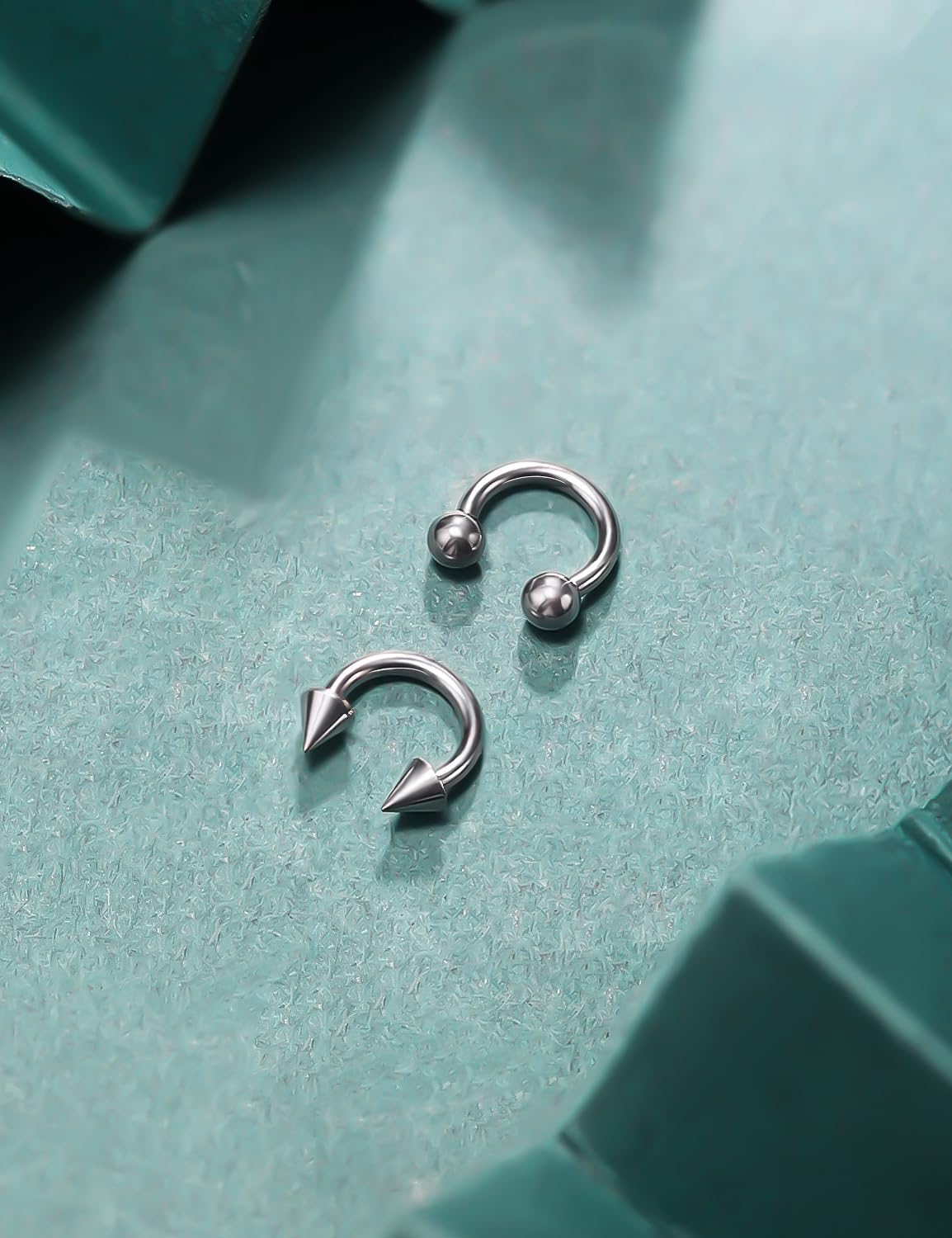 F136 Titanium 20/18/16/14/12/8/4/2g Septum Nose Rings Gauge Earrings Lip Rings Prince Albert Jewelry Internally Threaded Horseshoe Hoop Piercings - Image 2
