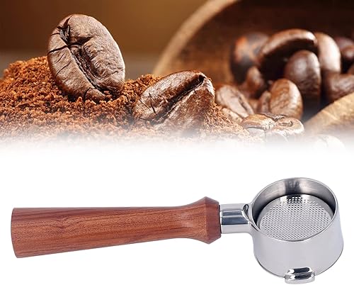 Miniatura 4 de Portafiltro de 2.008 in 2 orejas sin fondo mango de café piezas de repuesto de acero inoxidable portafiltro sin fondo para Delonghi ECO310 (F