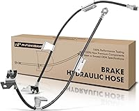 A-Premium Front Brake Hydraulic Hoses Pair for Chevy Silverado 1500, GMC Sierra 1500, Tahoe, Yukon - DOT Certified, 27.36" Straight Design