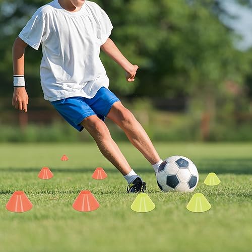 Miniatura 3 de Juego de 20 mini conos de disco de fútbol, marcadores de entrenamiento de fútbol PE para entrenamiento deportivo, fútbol, baloncesto, patinaje,