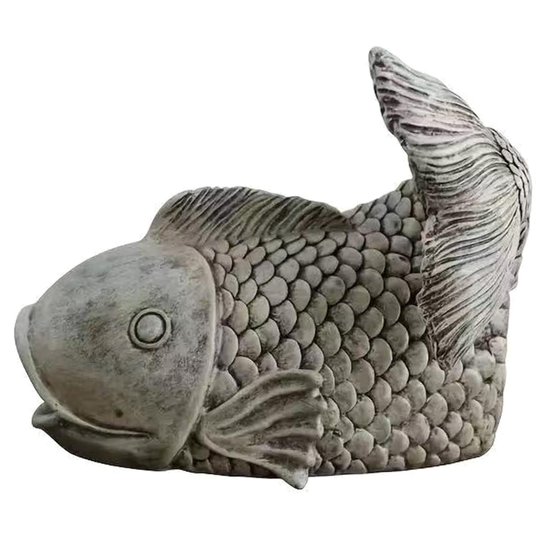 Lawnrden Gutter Downspout, Decorative Downspouts, Fish Gutter Downspout Statue Artistic Outdoor Sculpture for Dynamic Water Feature, Resin Rain Diverter Garden Decor