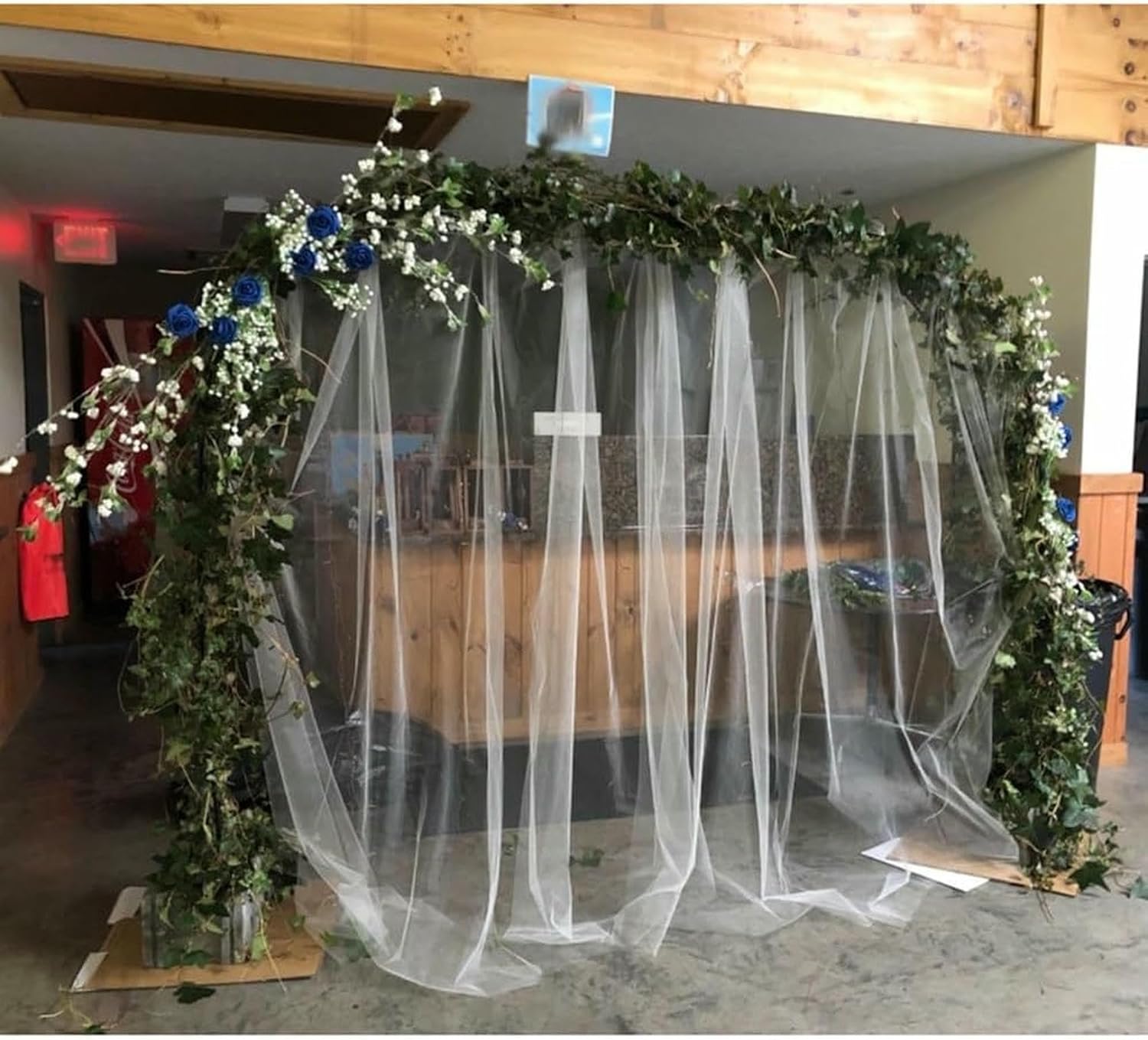 Green Metal Garden Arc for Climbing Roses and Plants, Romantic Cenor in The Open Air for Garden, Grass, Patio and Patio, Wedding Decoration ~/