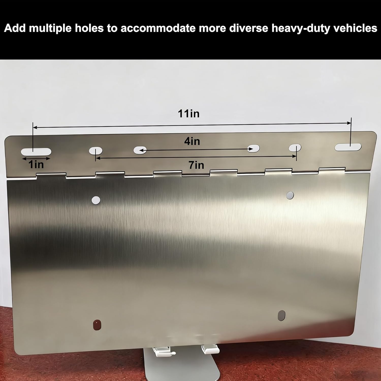 TDPRMOTO 10511 Heavy-Duty Chrome Angled License Plate Holder with Adjustable Hinge, Steel Construction for Truck/Trailer/Semi Truck/Classic Car – (304 Stainless Steel) (Stainless Steel Finish, 1pack) - Image 6