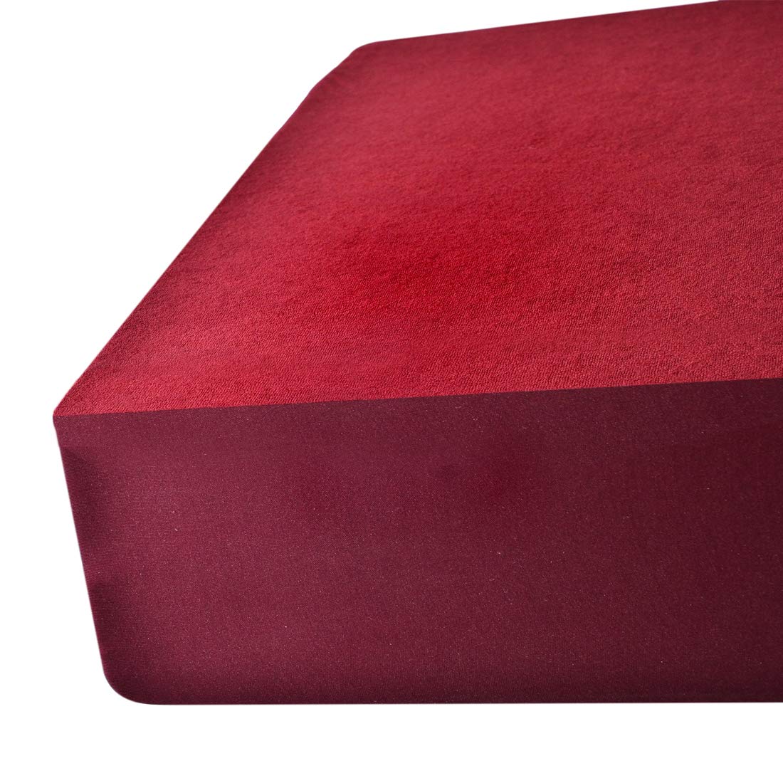 Fairy Down Terry Cotton Waterproof and Dustproof Mattress Protector Cover for King Size Bed (Maroon, 75" x 72")-image-23