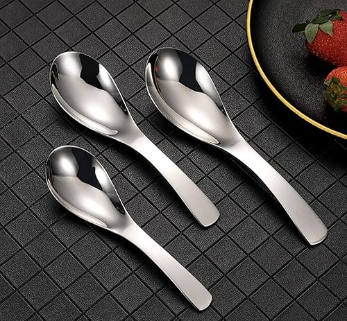 Miniatura 9 de MBBITL Cucharas de sopa de acero inoxidable de 6.3 pulgadas, paquete de 10