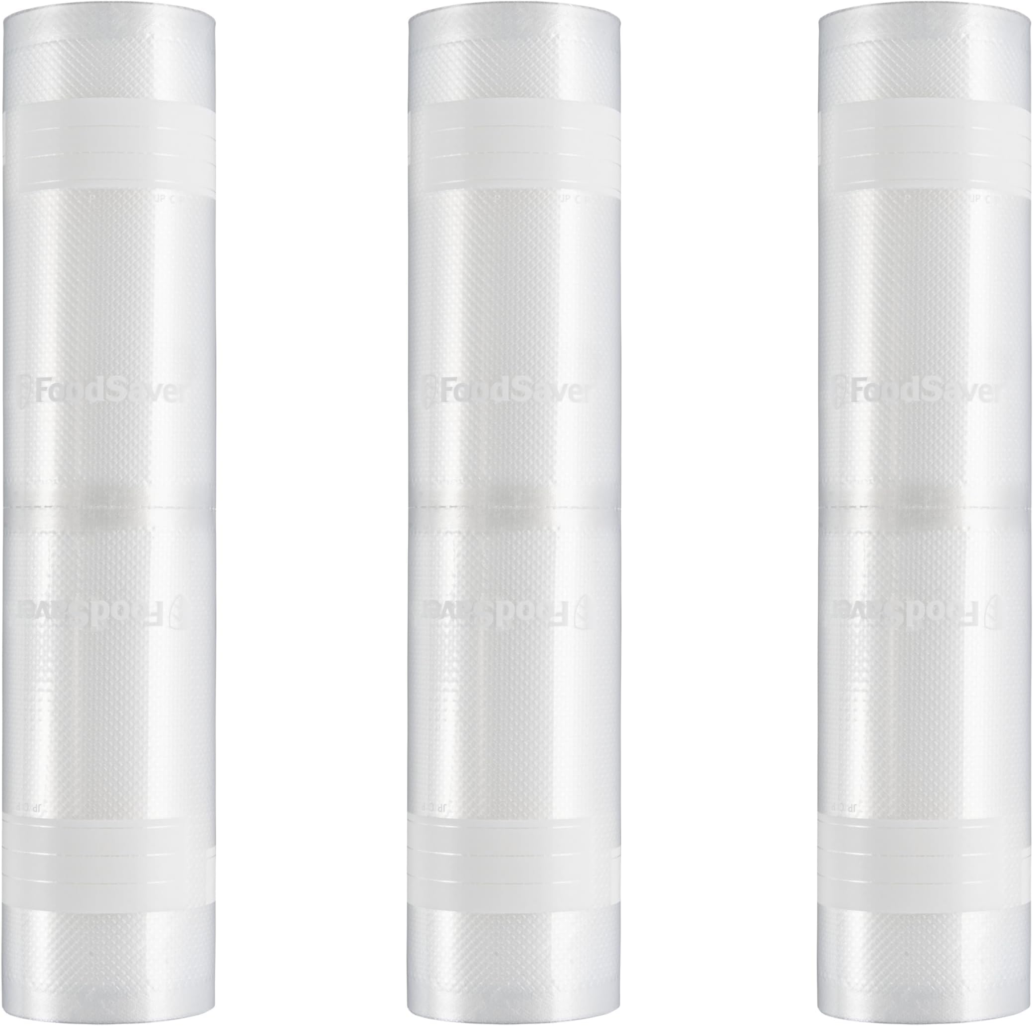FoodSaver FSFSBF0634-FFP Roll with Unique Multi Layer Construction Vacuum Sealers (3 Pack), 11", Clear
