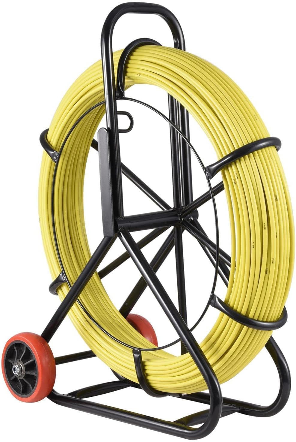 Portable Fiberglass Fish Tape 492ft | 8mm Heavy-Duty Cable Running Rod | Durable Wire Pulling Tool for Electricians | Perfect for Electrical Wiring & Installations