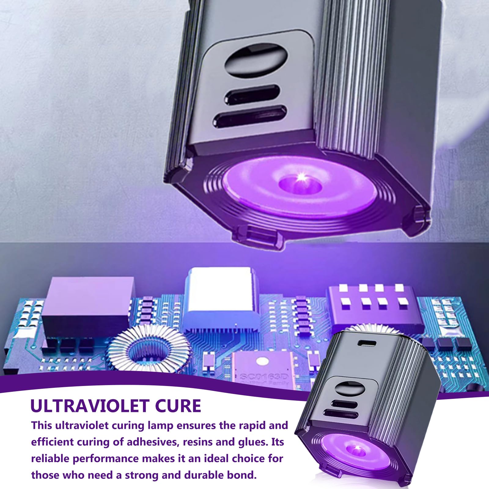 GAOUTO UV-Härtungslicht, Härtungslampen,UV Lampe mit Type-C, LED Schwarzlicht für Nagellack, Schwarzlichtlampe Licht für Harz, Kleber, Harz, Aushärtung, Kabel, Löten