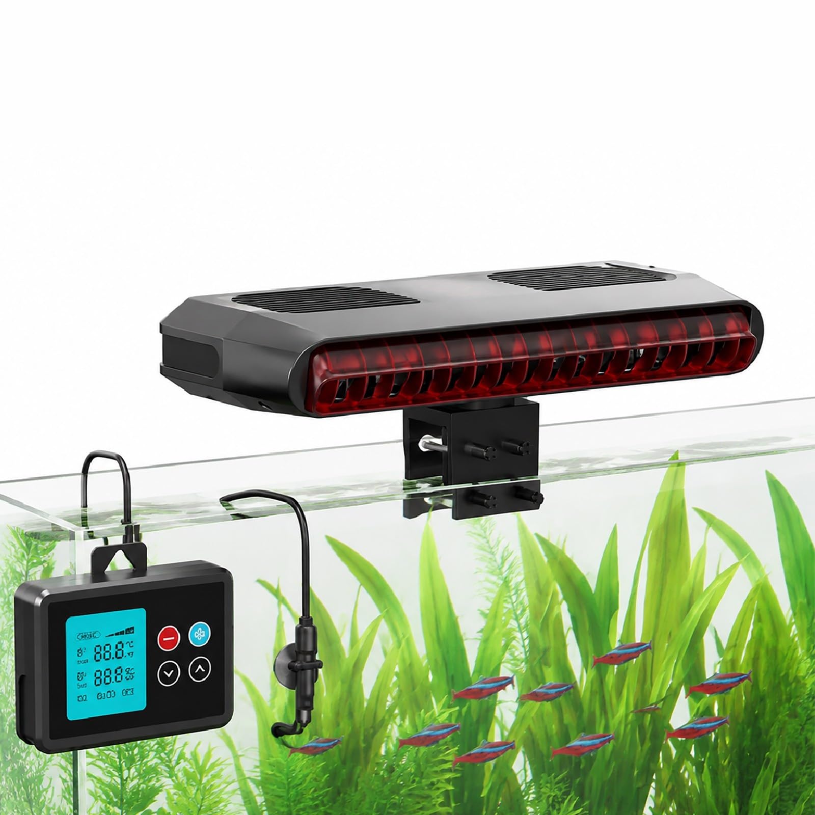 Ventilador Refrirador para Acuario, Control De Temperatura USB