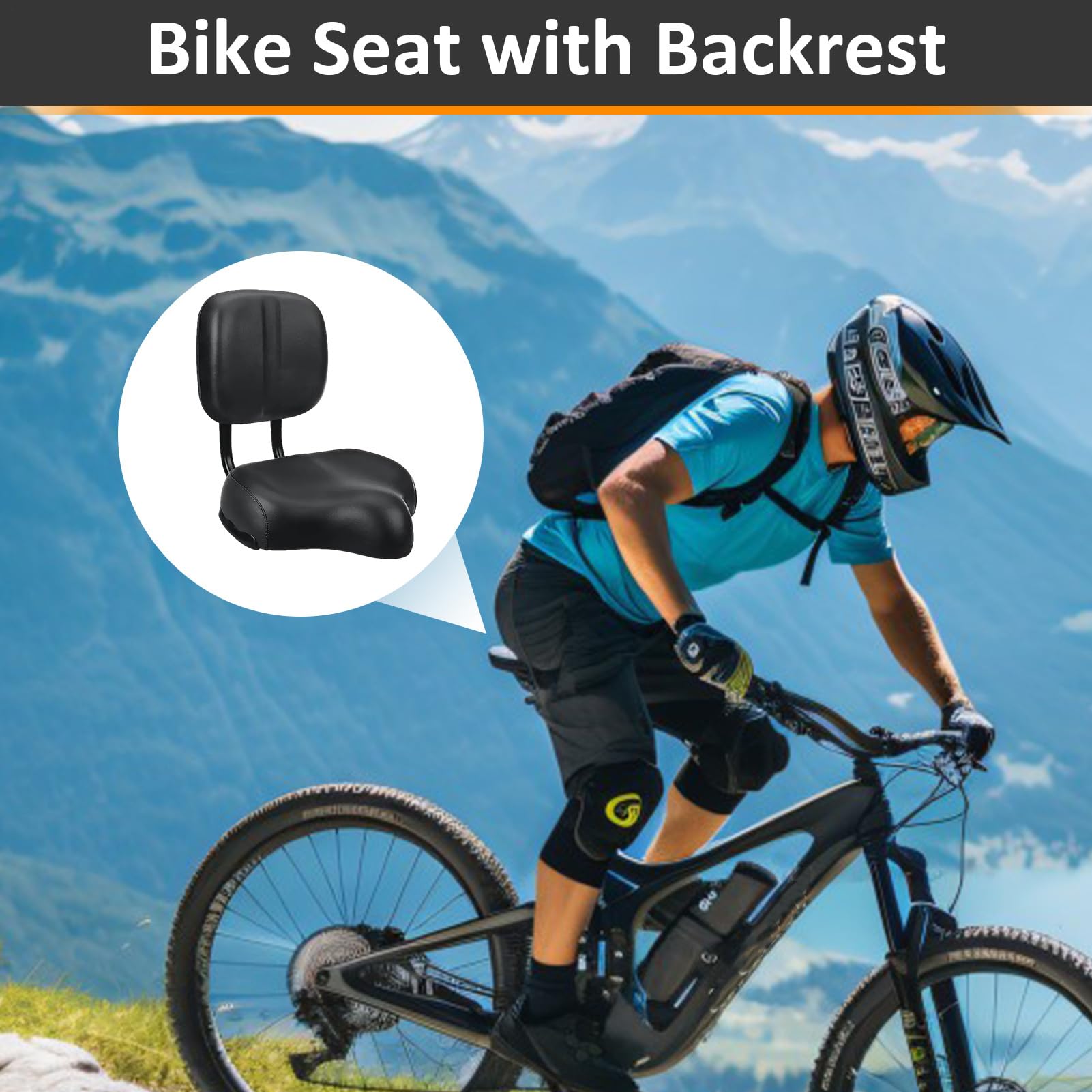 Sella per bicicletta oversize | Sella per bici imbottita ampia con