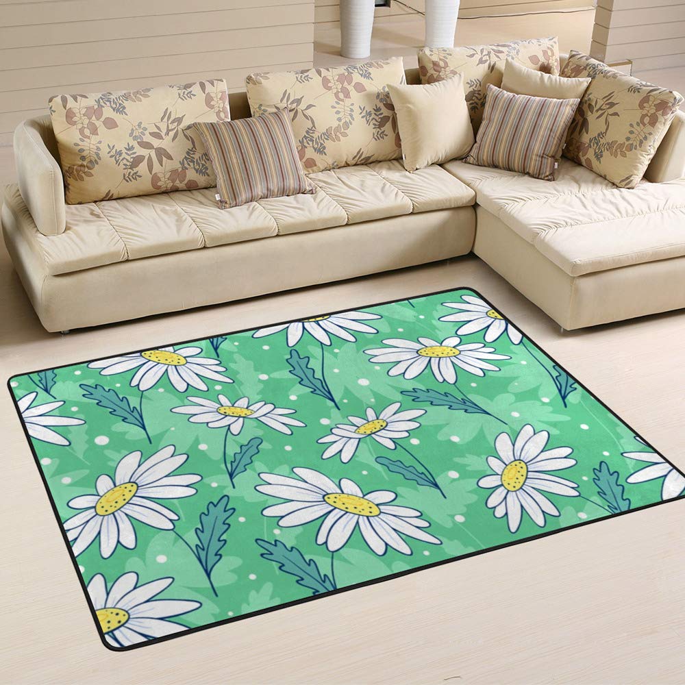 Tapis de fleurs turquoise de qualité supérieure Ruchen pour sublimer la maison