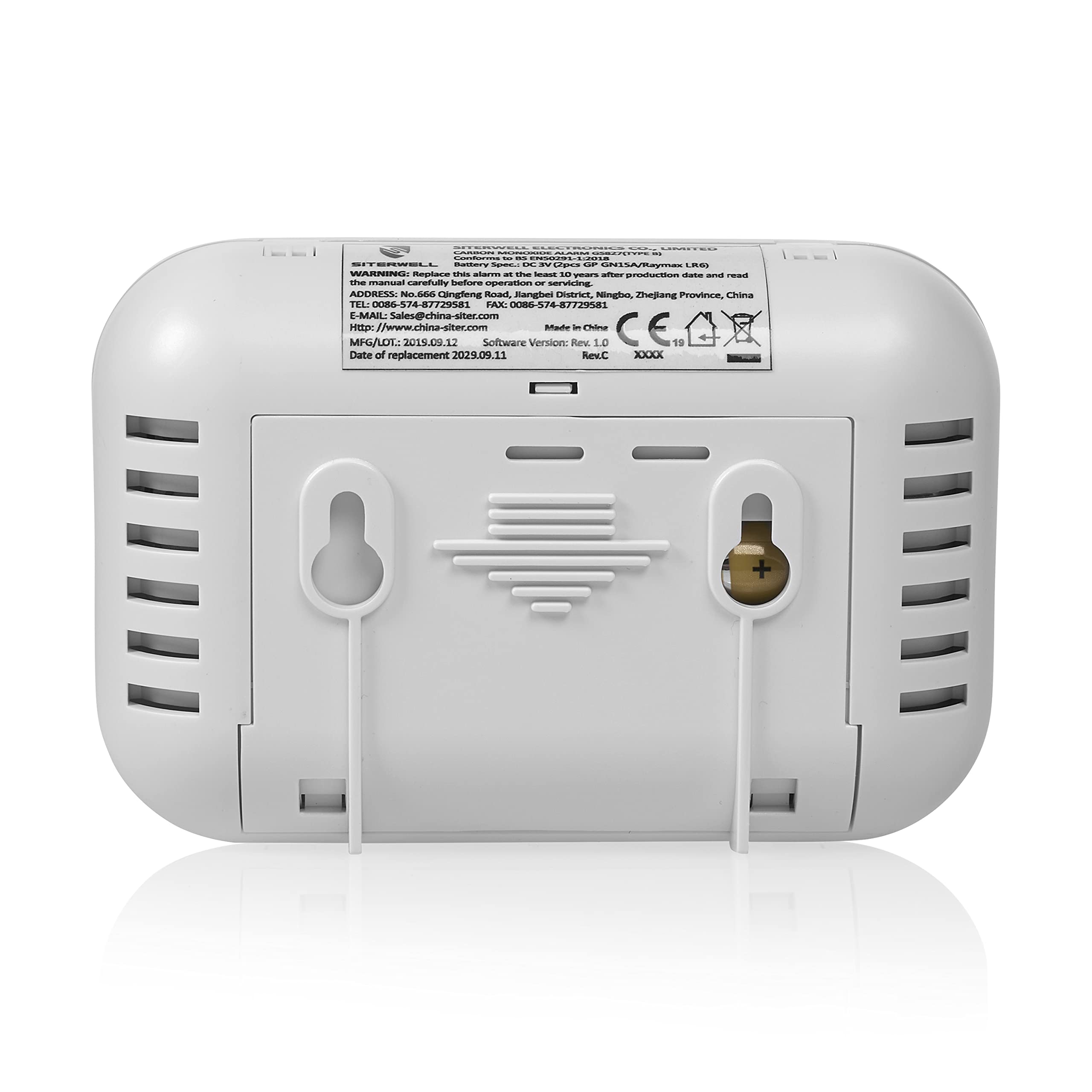 Smartwares Détecteur de monoxyde de Carbone - Certifié NF - Capteur 10 Ans - Piles 3 Ans - avec voyants Lumineux et Bouton de Test - FGA-13081FR