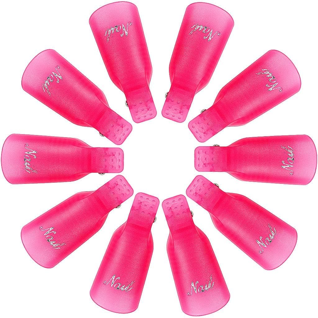 Zusaca 10 Pcs Nail Polish Remover Clips – Soak Off Gel Nail Clips for Polish Removal, Reusable Nail Gel Remover Tool for Manicure Pedicure Soaking – Multicolor-picture-33