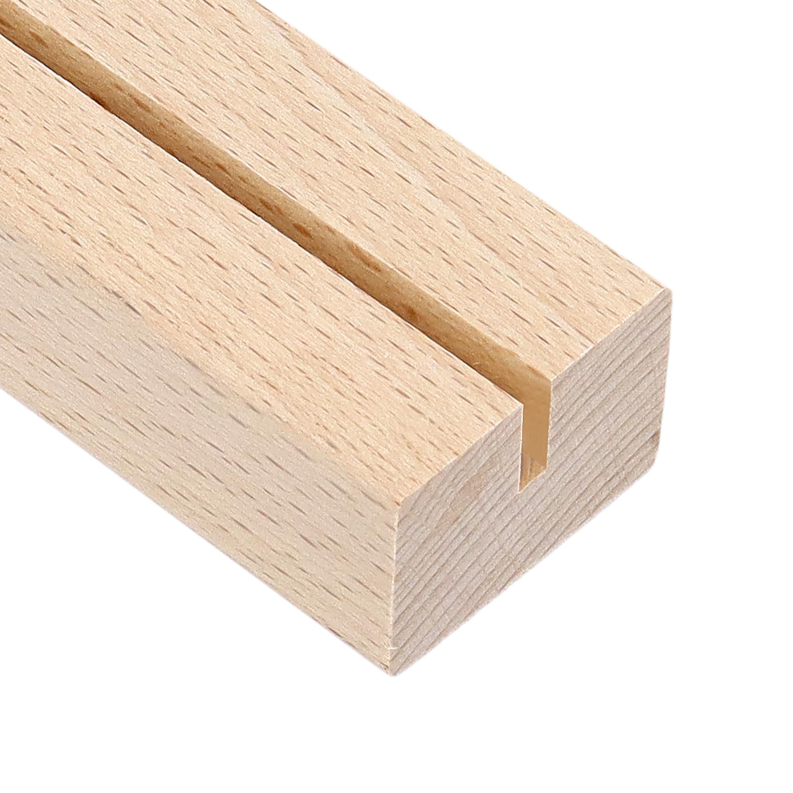 MUKLEI 30 soportes de madera para tarjetas de menú de madera, para bodas, fiestas, eventos, decoración, 3.94 x 1.18 x 0.79 pulgadas