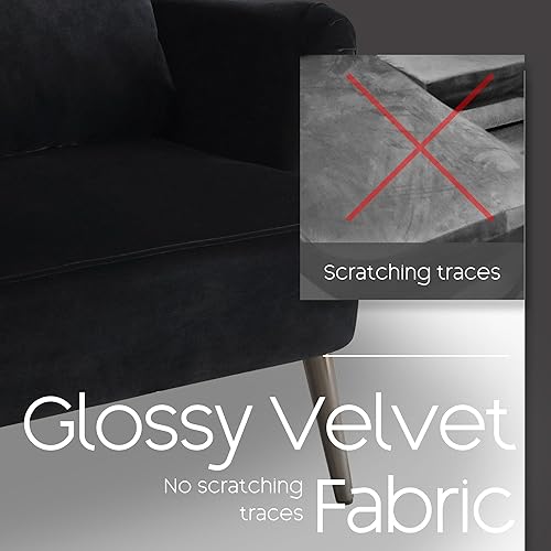 Miniatura 5 de Silla decorativa moderna, cómoda silla con respaldo de alas con almohada, silla tapizada, silla de lectura para dormitorio, sala de estar, vestidor,