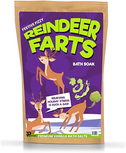 Miniatura 2 de Reno Farts - Remojo de baño para niños, regalo único de broma navideña para niños, regalos divertidos de baño de Navidad para adolescentes, sales de