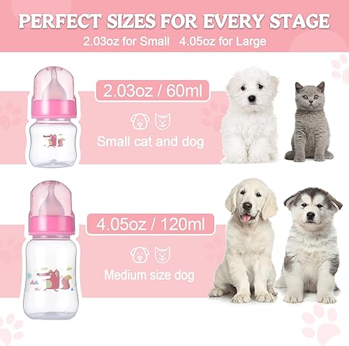 Miniatura 7 de Kit de alimentación de biberones para gatitos y cachorros, biberones para lactancia proporciona un cuidado, comodidad y comodidad sin igual para tu