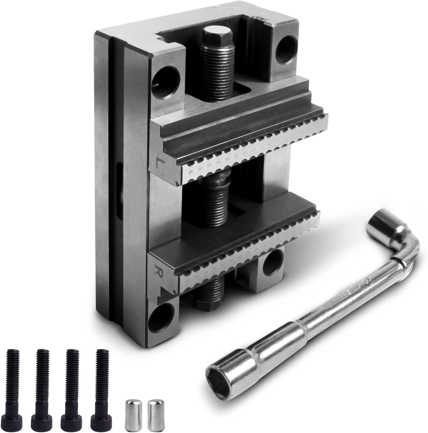 RATTMMOTOR CNC Parts 5-Axis Self-Centering Vise for 3/4/5 Axis CNC Machining, High-Precision Fast Centering Fixture Clamp, 3R/D52 Compatible (ZF-70-100)