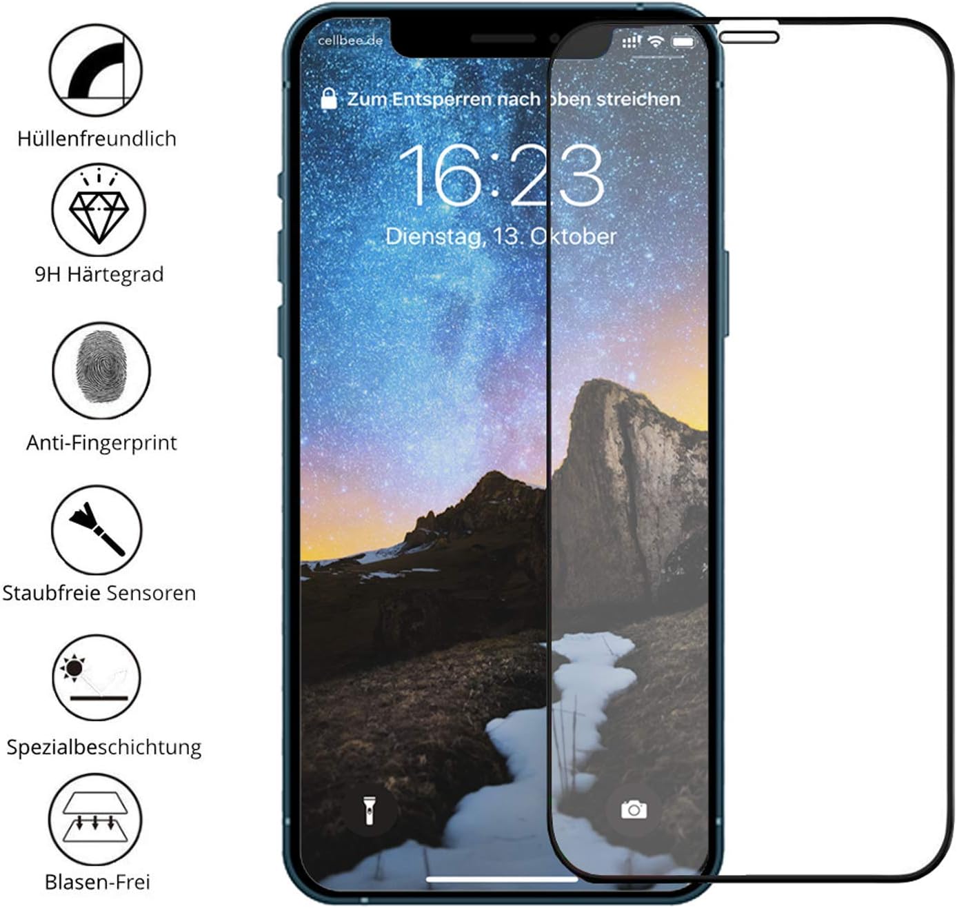 CELLBEE Compatible with iPhone 12 Pro Max Tempered Glass The Fusion Cases Compatible, Premium Protective Film - Image 3
