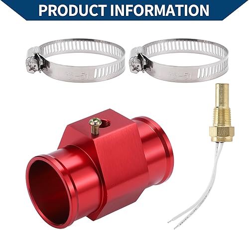 Miniatura 6 de Kit de sensor universal de temperatura de agua de 1224 V, adaptador rojo NPT de 18 pulgadas de 18 pulgadas de 150 pies de F encendido - 135 'F
