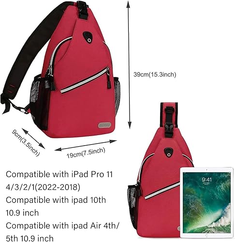 Miniatura 4 de Mosiso - Mochila bandolera multiusos, para viajes, senderismo, etc.