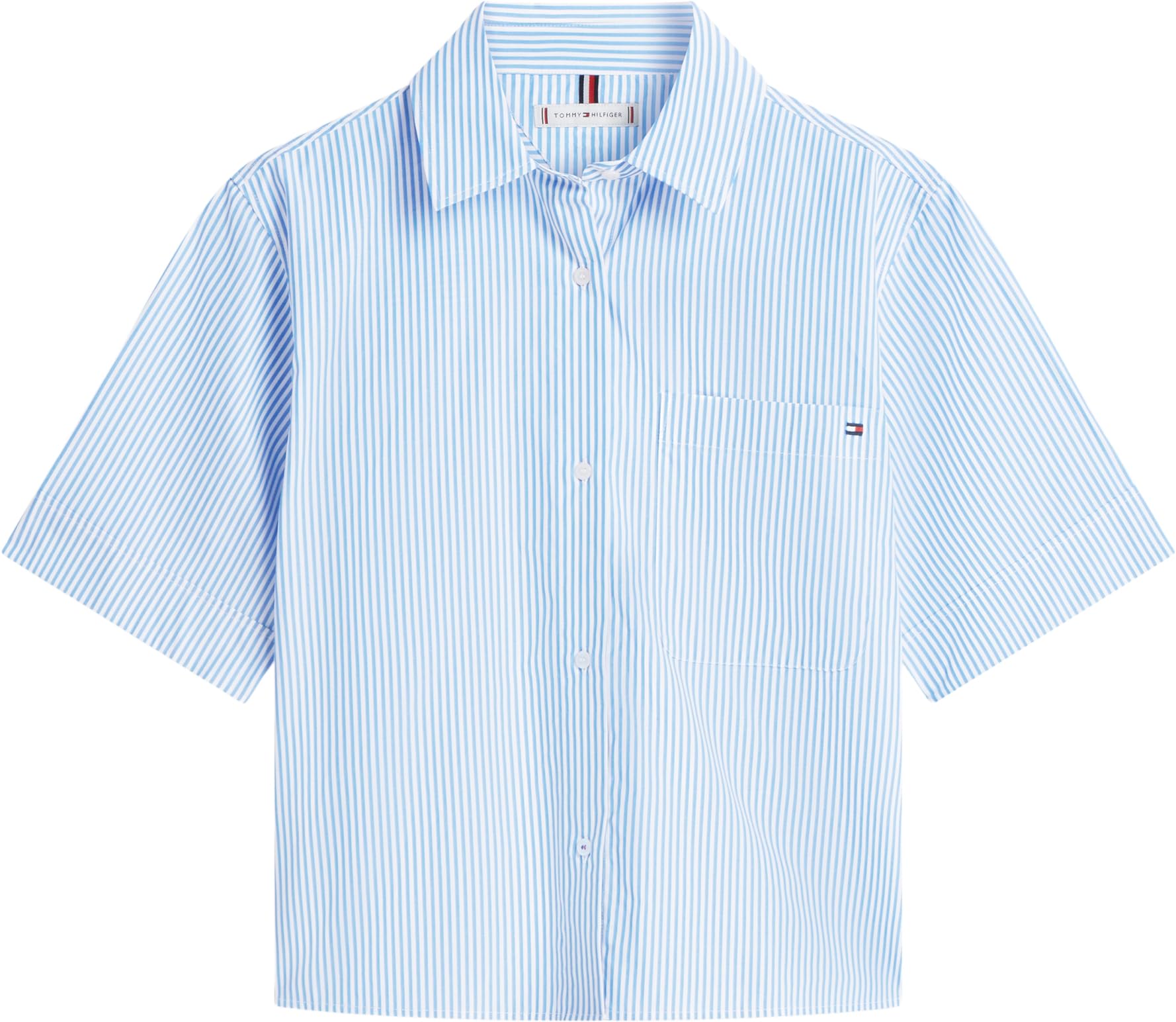 Tommy Hilfiger Damen ESS Poplin Ss Shirts Ww0ww48899 S/S Shirt (1er Pack)