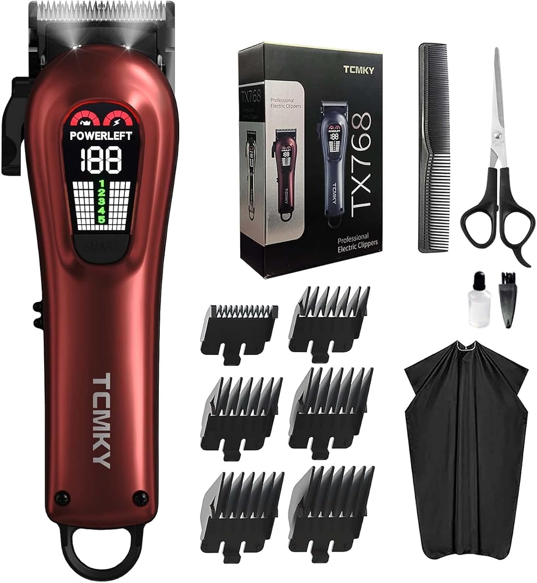 Hair Clippers for Men Barber Clippers Rechargeable Hair Trimmer Kit | Professional Clippers for Men Cordless&Corded for Hair Cutting & Grooming for Household