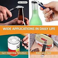 Vista 3 de Paquete de 3 abridores magnéticos de botellas de acero inoxidable, abrebotellas planas sólidas y cervezas, abridor de botellas pequeño con imán