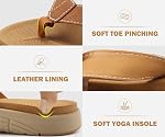 COFACE Flip Flops For Women with Arch Support Fashion Leather Adjustable Thong Sandals Yoga Mat Orthopedic Womans Flip-Flop 2025 Summer Beach