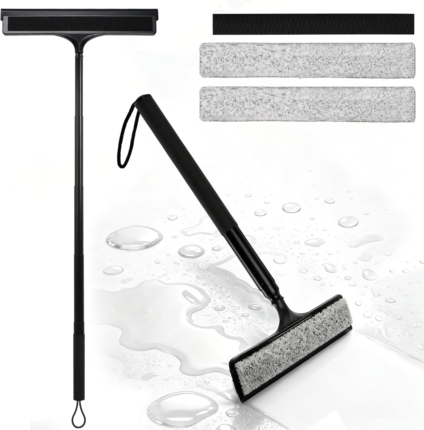 16-59" Telescopic 2-in-1 Window & Shower Squeegee for Glass Doors