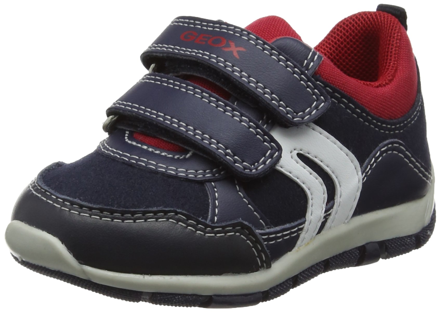 Geox Baby-Boy's Shaax 26 Sneaker, Navy/red, 20 M EU Infant (4.5 US)