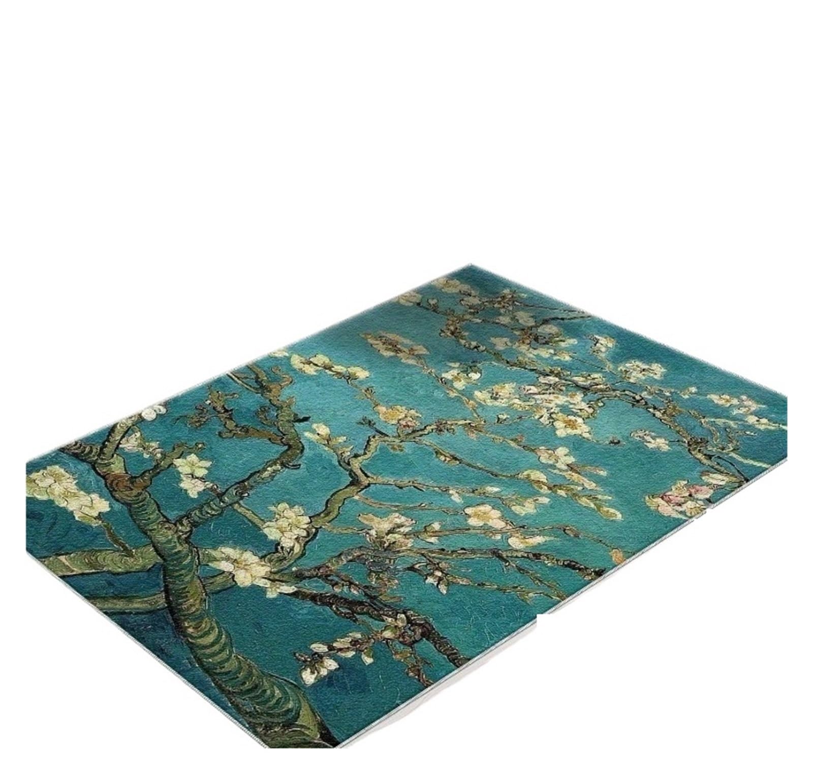 Tapis vert inspiration printaniere grand format 100x150cm