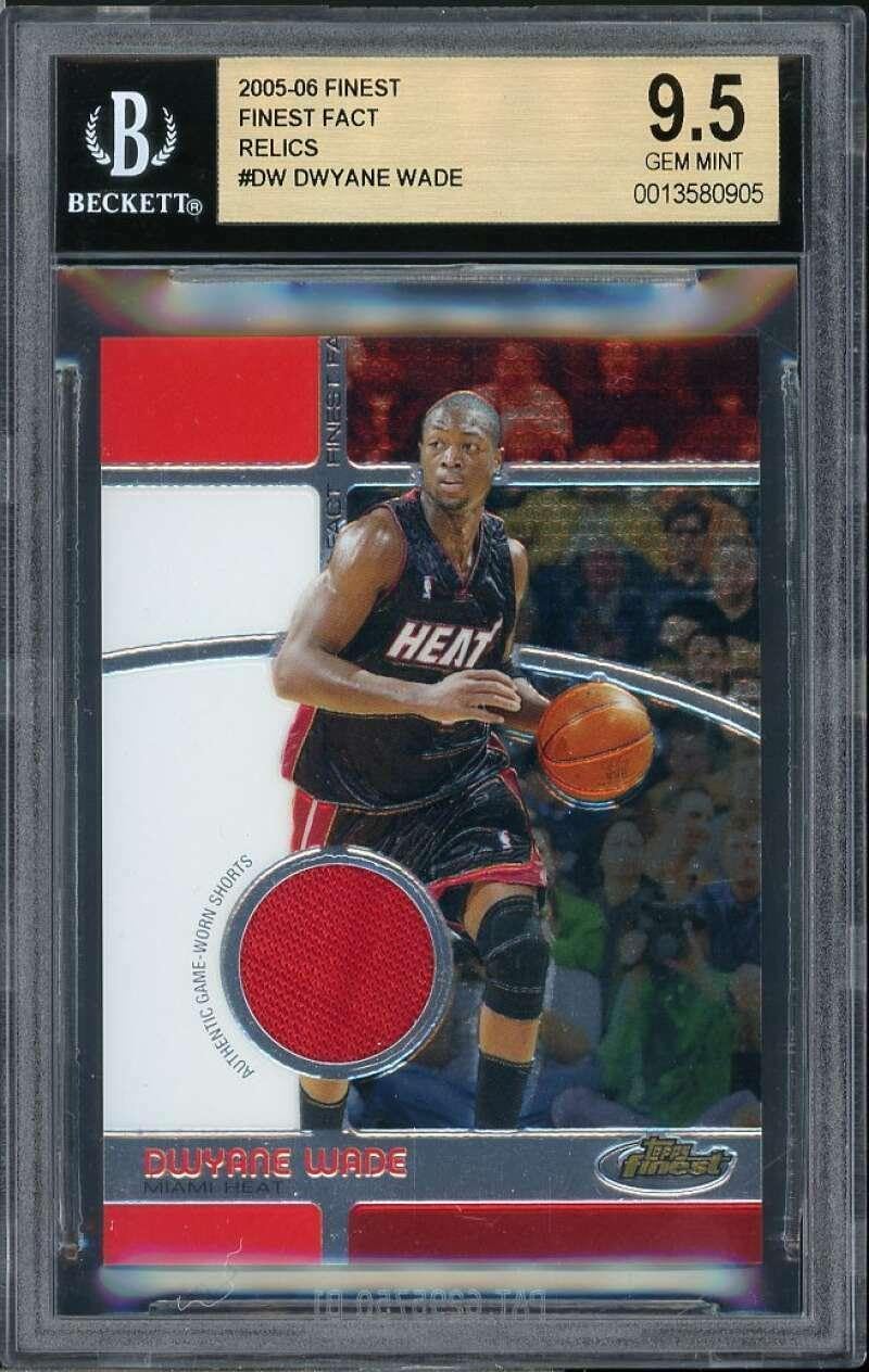Dwyane Wade Card 2005-06 Finest Fact Relics #DW BGS 9.5 - Unsigned Basketball Cards