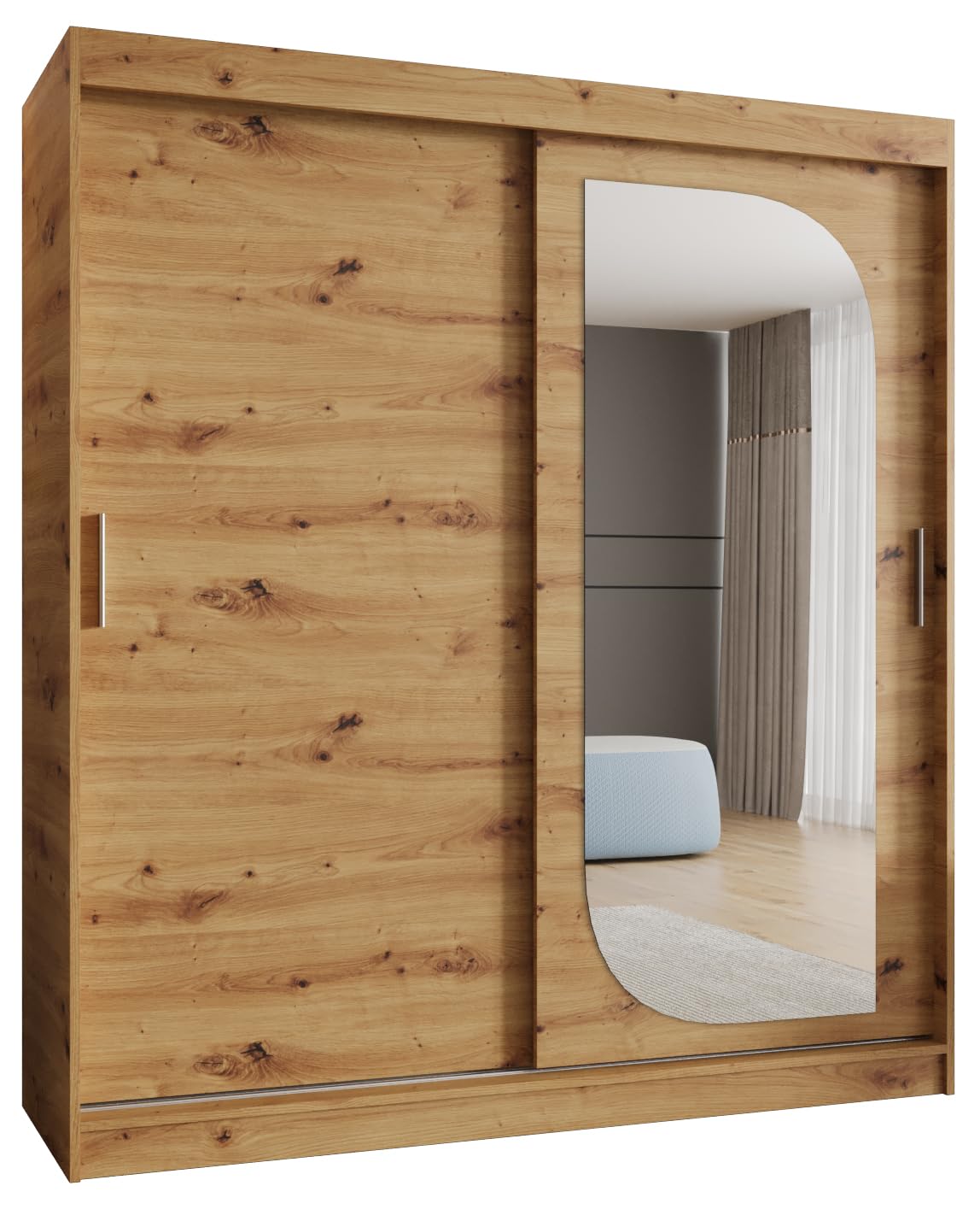 ABIKSMEBLE Armoire Porte coulissante Lucy - Armoire Chambre - Dressing Chambre Adulte - Penderie Vetement Dressing - Garde Robe - Placard Chambre - 2 Portes - Closet