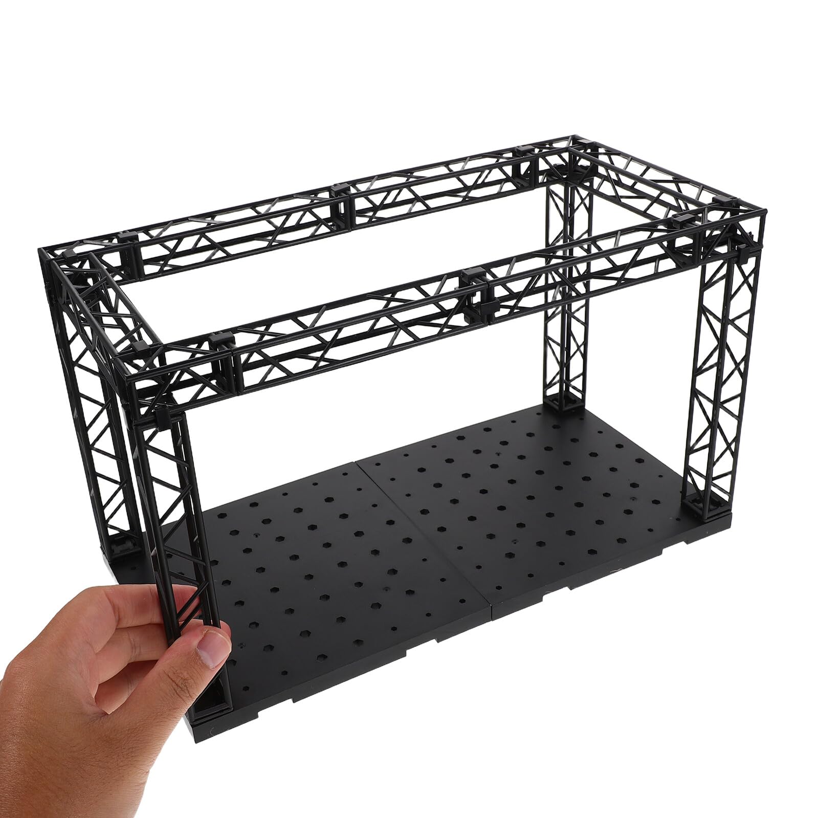 Caja de Vitrina para Figuras Coleccionables, Soporte de Exhibición Modular Iluminación, Escenario de Mesa para Anime y Coleccionistas